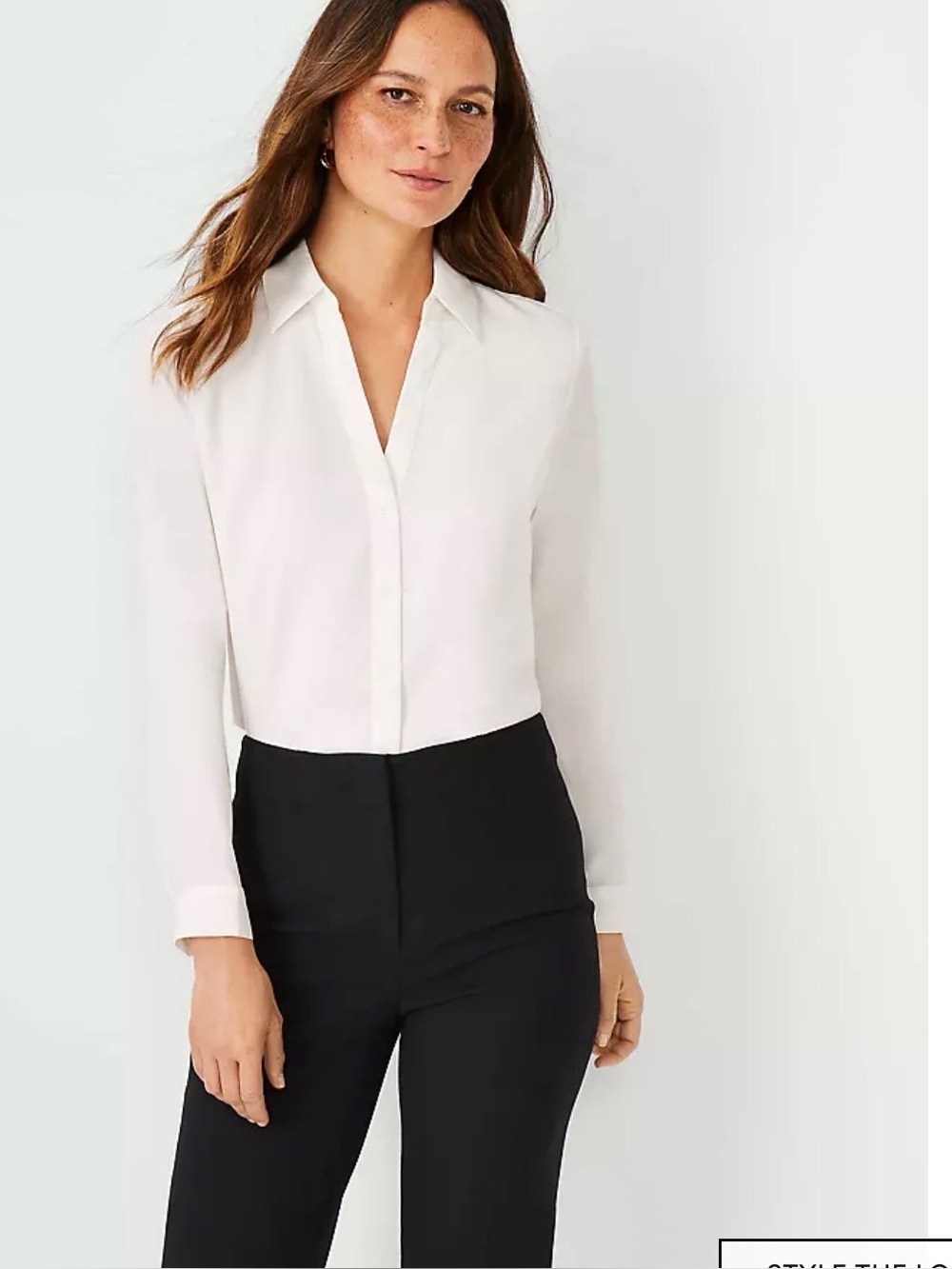 Ann Taylor Petite Satin Essential Shirt